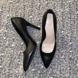Nine West Black Leather High Heels Size 7